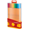 Micropunta/Felpa, Point 88, Punta Fina  0.4 mm, Estuche x 20 - Color Parade. 20 Colores Surtidos